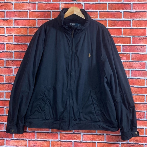Polo Ralph Lauren Other - Polo Ralph Lauren Inner Fleece Full Zip Aviator Jacket With Hood Men’s Black XXL